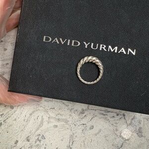 David Yurman Twisted Silver Pure Form Stackable Ring Size 7 - 925